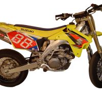 Scarico compatibile con Suzuki Rmz450 2008-2017, Gpe Ann. titanium, Scarico omologato, silenziatore con db killer estraibile e raccordo specifico