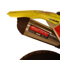 Scarico compatibile con Suzuki Rmz450 2008-2017, Gpe Ann. titanium, Scarico omologato, silenziatore con db killer estraibile e raccordo specifico