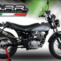 Exhaust compatible with Suzuki Rv 200 Van Van 2016-2017, Deeptone Inox, Homologated legal slip-on exhaust including removable db killer and link pipe 