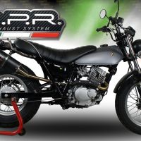 Exhaust compatible with Suzuki Rv 200 Van Van 2016-2017, Furore Nero, Homologated legal slip-on exhaust including removable db killer and link pipe 