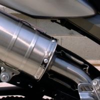 Scarico compatibile con Yamaha Tdm 900 2002-2014, Furore Nero, Coppia di terminali di scarico omologati, forniti con db killer removibili e raccordi specifici
