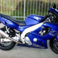 Exhaust compatible with Yamaha Yzf 600 R Thundercat 1996-2003, Trioval, Homologated legal slip-on exhaust including removable db killer and link pipe 