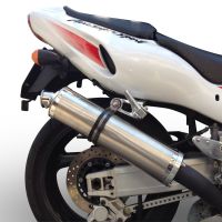 Exhaust compatible with Yamaha YZF 1000 R Thunderace 1996-2003, Inox Tondo, Homologated legal bolt-on silencer including removable db killer 