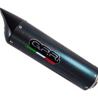 Scarico compatibile con Benelli Tre K 899 2006-2016, Tiburon Poppy, Scarico omologato, silenziatore con db killer estraibile e raccordo specifico