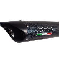 Scarico compatibile con Benelli Tnt 899 2008-2016, Tiburon Poppy, Scarico omologato, silenziatore con db killer estraibile e raccordo specifico