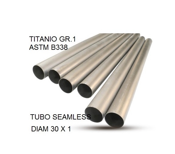 Scarico compatibile con Cafè Racer Cafè Racer 1-, Tubo titanio seamless D. 30mm X 1mm L.1000mm, 