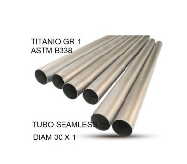 Exhaust compatible with Cafè Racer Cafè Racer 1-, Tubo titanio seamless D. 30mm X 1mm L.1000mm, 