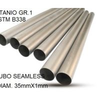 Scarico compatibile con Cafè Racer Cafè Racer 1-, Tubo titanio seamless D. 35mm X 1mm L.1000mm, 