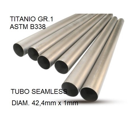 Scarico compatibile con Cafè Racer Cafè Racer 1-, Tubo titanio seamless D. 42,4mm X 1mm L.1000mm, 