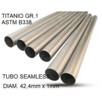Scarico compatibile con Cafè Racer Cafè Racer 1-, Tubo titanio seamless D. 42,4mm X 1mm L.1000mm, 