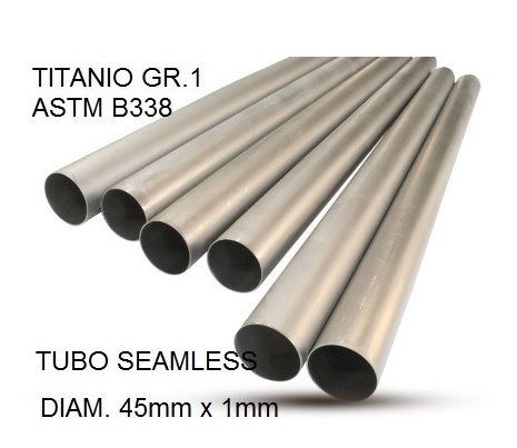Scarico compatibile con Cafè Racer Cafè Racer 1-, Tubo titanio seamless D. 45mm X 1mm L.1000mm, 