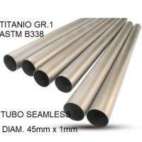 Scarico compatibile con Cafè Racer Cafè Racer 1-, Tubo titanio seamless D. 45mm X 1mm L.1000mm, 