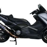 GPR exhaust compatible with  Yamaha T-Max 500 2001-2011, Furore Nero, Racing full system exhaust, including removable db killer 