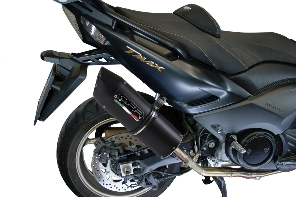 Scarico compatibile con Yamaha T-Max 530 2012-2016, Furore Nero, Scarico completo omologato,fornito con db killer estraibile,catalizzatore e collettore