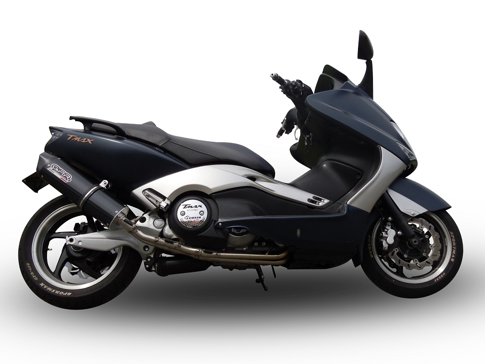 Scarico compatibile con Yamaha T-Max 560 2022-2024, Furore Nero, Scarico completo racing, fornito con db killer estraibile e collettore, non conforme per uso stradale