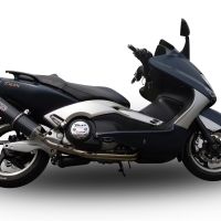 Scarico compatibile con Yamaha T-Max 560 2022-2024, Furore Nero, Scarico completo racing, fornito con db killer estraibile e collettore, non conforme per uso stradale
