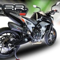 Exhaust compatible with Ktm Duke 790 2021-2024, GP Evo4 Black Titanium, Homologated legal slip-on exhaust including removable db killer and link pipe 