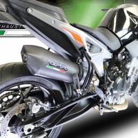 Exhaust system compatible with Ktm Duke 790 2017-2020, GP Evo4 Black Titanium, Homologated legal slip-on exhaust including removable db killer and link pipe 