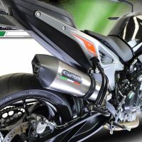 Scarico compatibile con Ktm Duke 790 2021-2023, GP Evo4 Titanium, Scarico omologato, silenziatore con db killer estraibile e raccordo specifico