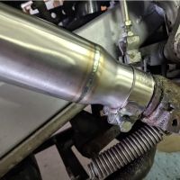 Exhaust system compatible with Honda Transalp Xl 600 V 1996-1999, Ghisa , Homologated legal slip-on exhaust including removable db killer and link pipe 