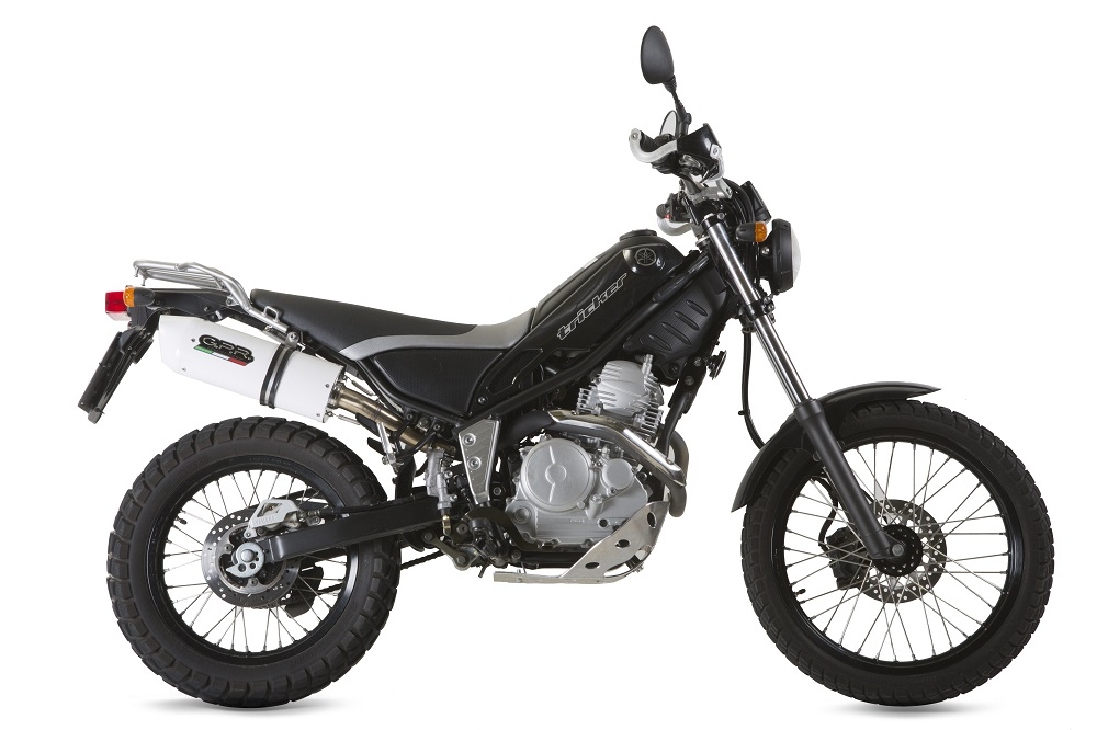 Scarico compatibile con Yamaha Tricker 250 2005-2008, Albus Ceramic, Scarico completo omologato,fornito con db killer estraibile e collettore