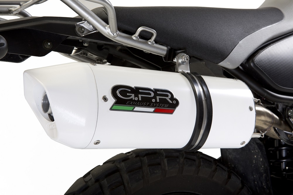 Scarico compatibile con Yamaha Tricker 250 2005-2008, Albus Ceramic, Scarico completo omologato,fornito con db killer estraibile e collettore