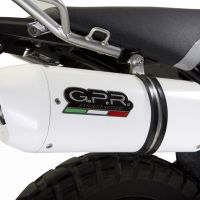 Scarico compatibile con Yamaha Tricker 250 2005-2008, Albus Ceramic, Scarico completo omologato,fornito con db killer estraibile e collettore