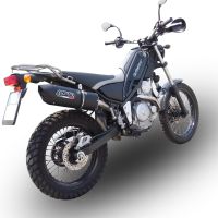 Scarico compatibile con Yamaha Tricker 250 2005-2008, Furore Nero, Scarico omologato, silenziatore con db killer estraibile e raccordo specifico