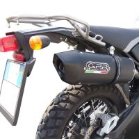 Scarico compatibile con Yamaha Tricker 250 2005-2008, Furore Nero, Scarico omologato, silenziatore con db killer estraibile e raccordo specifico