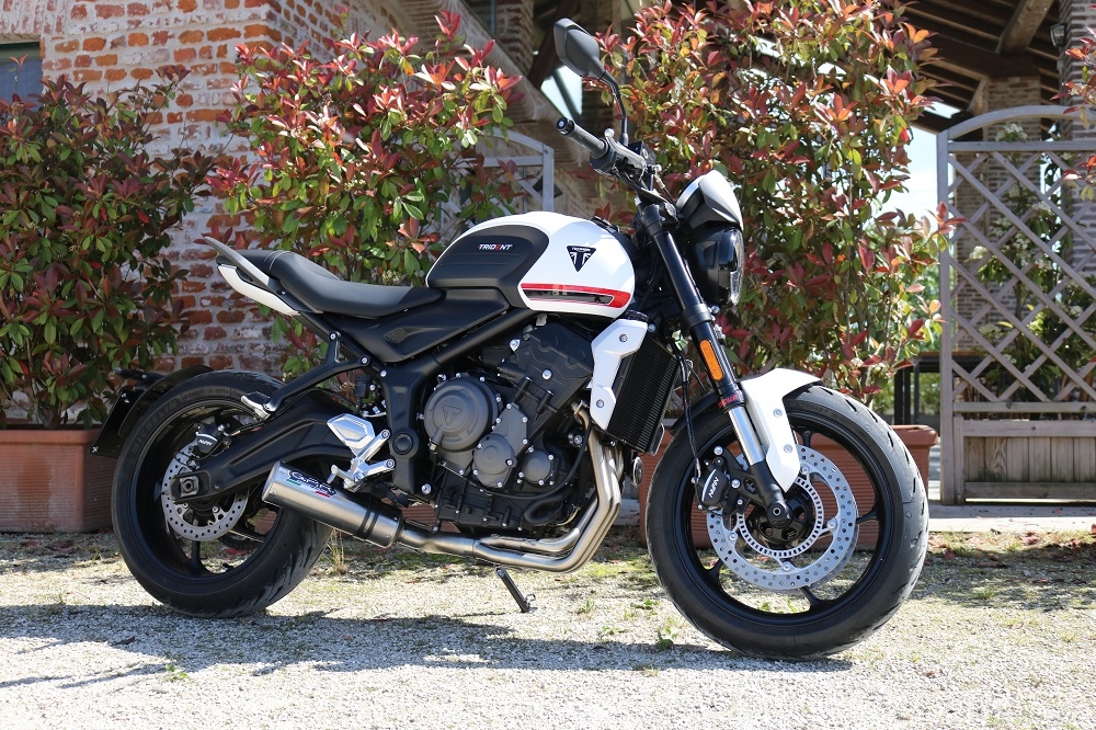 Exhaust compatible with Triumph Trident 660 2021-2024, M3 Inox , Racing full system exhaust, including removable db killer 