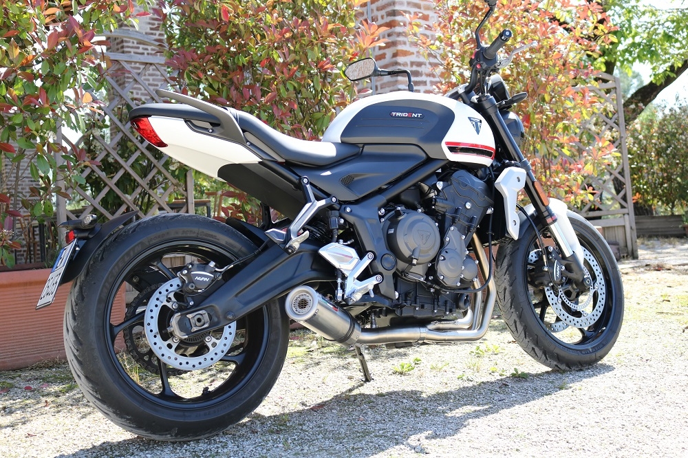 Exhaust compatible with Triumph Trident 660 2021-2024, M3 Inox , Racing full system exhaust, including removable db killer 