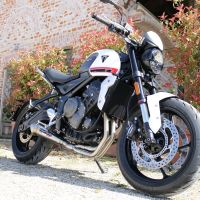 Scarico compatibile con Triumph Trident 660 2021-2024, Powercone Evo, Scarico completo omologato,fornito con db killer estraibile,catalizzatore e collettore