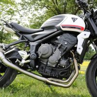 Exhaust compatible with Triumph Trident 660 2021-2024, Powercone Evo, Homologated legal full system exhaust, including removable db killer and catalyst 