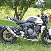 Exhaust compatible with Triumph Trident 660 2021-2024, M3 Inox , Racing full system exhaust, including removable db killer 