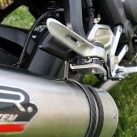 Exhaust compatible with Triumph Trident 660 2021-2024, M3 Titanium Natural, Homologated legal full system exhaust, including removable db killer and catalyst 