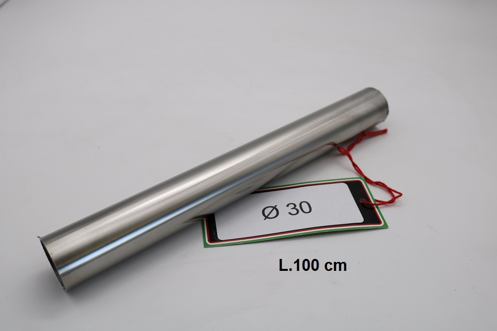 Scarico compatibile con Cafè Racer Cafè Racer 1-, Tubo inox D. 30mm X 1mm L.1000mm, 