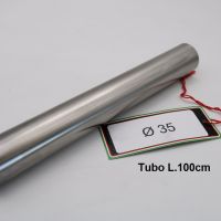 Scarico compatibile con Cafè Racer Cafè Racer 1-, Tubo inox D. 35mm X 1mm L.1000mm, 