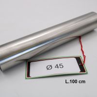 Scarico compatibile con Cafè Racer Cafè Racer 1-, Tubo inox D. 45mm X 1mm L.1000mm, 