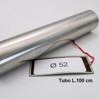 Scarico compatibile con Cafè Racer Cafè Racer 1-, Tubo inox D. 52mm X 1mm L.1000mm, 