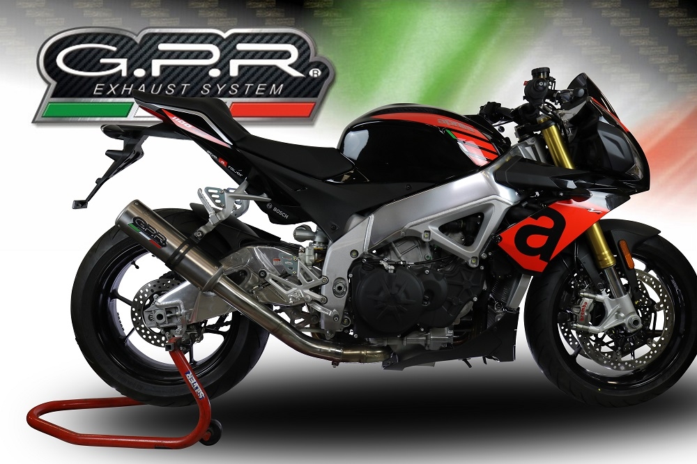 Exhaust system compatible with Aprilia Rsv4 1000 2017-2020, M3 Titanium Natural, Homologated legal slip-on exhaust including removable db killer, link pipe and catalyst 