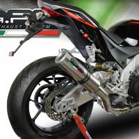 Exhaust system compatible with Aprilia Rsv4 1000 2017-2020, M3 Titanium Natural, Homologated legal slip-on exhaust including removable db killer, link pipe and catalyst 