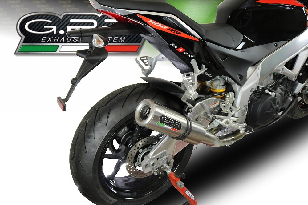 Scarico compatibile con Aprilia Tuono 1100 V4 Rr 2017-2020, M3 Inox , Terminale di scarico omologato,fornito con db killer estraibile,catalizzatore e collettore