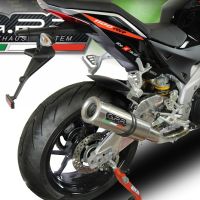 Exhaust system compatible with Aprilia Tuono V4 1100 - Rr - Factory 2015-2016, M3 Inox , Racing slip-on exhaust including link pipe 