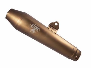 Exhaust system compatible with Kawasaki Zephyr 550 Zr550D 1992-1995, Ultracone Bronze Cafè Racer, Universal Homologated legal silencer, including removable db killer, without link pipe 