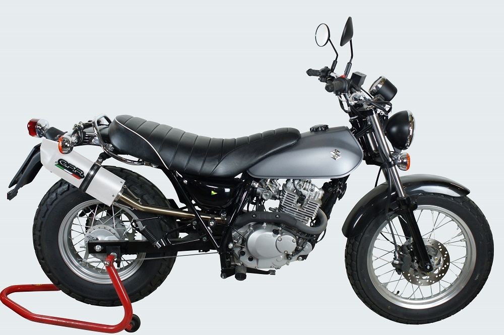 Scarico compatibile con Suzuki Rv 125 Van Van 2003-2017, Albus Ceramic, Terminale di scarico omologato, fornito con db killer estraibile, catalizzatore e raccordo specifico
