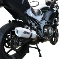 Exhaust compatible with Kawasaki Versys 1000 I.E. 2021-2024, Albus Evo4, Homologated legal slip-on exhaust including removable db killer and link pipe 