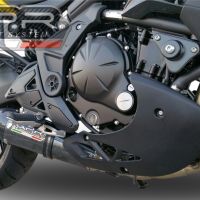 Scarico compatibile con Kawasaki Er 6 N - F 2012-2016, Gpe Ann. Poppy, Scarico completo omologato,fornito con db killer estraibile e collettore