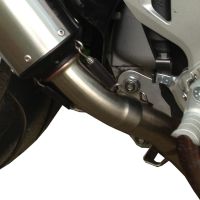 Exhaust system compatible with Honda Vfr 1200 F I.E. 2010-2016, Albus Ceramic, Homologated legal slip-on exhaust including removable db killer and link pipe 