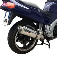 Exhaust system compatible with Honda Vfr 750 F 1994-1997, Trioval, Homologated legal slip-on exhaust including removable db killer and link pipe 