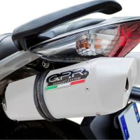 Scarico compatibile con Honda Vfr 800 V-Tec 2002-2013, Albus Ceramic, Coppia di terminali di scarico omologati, forniti con db killer removibili e raccordi specifici